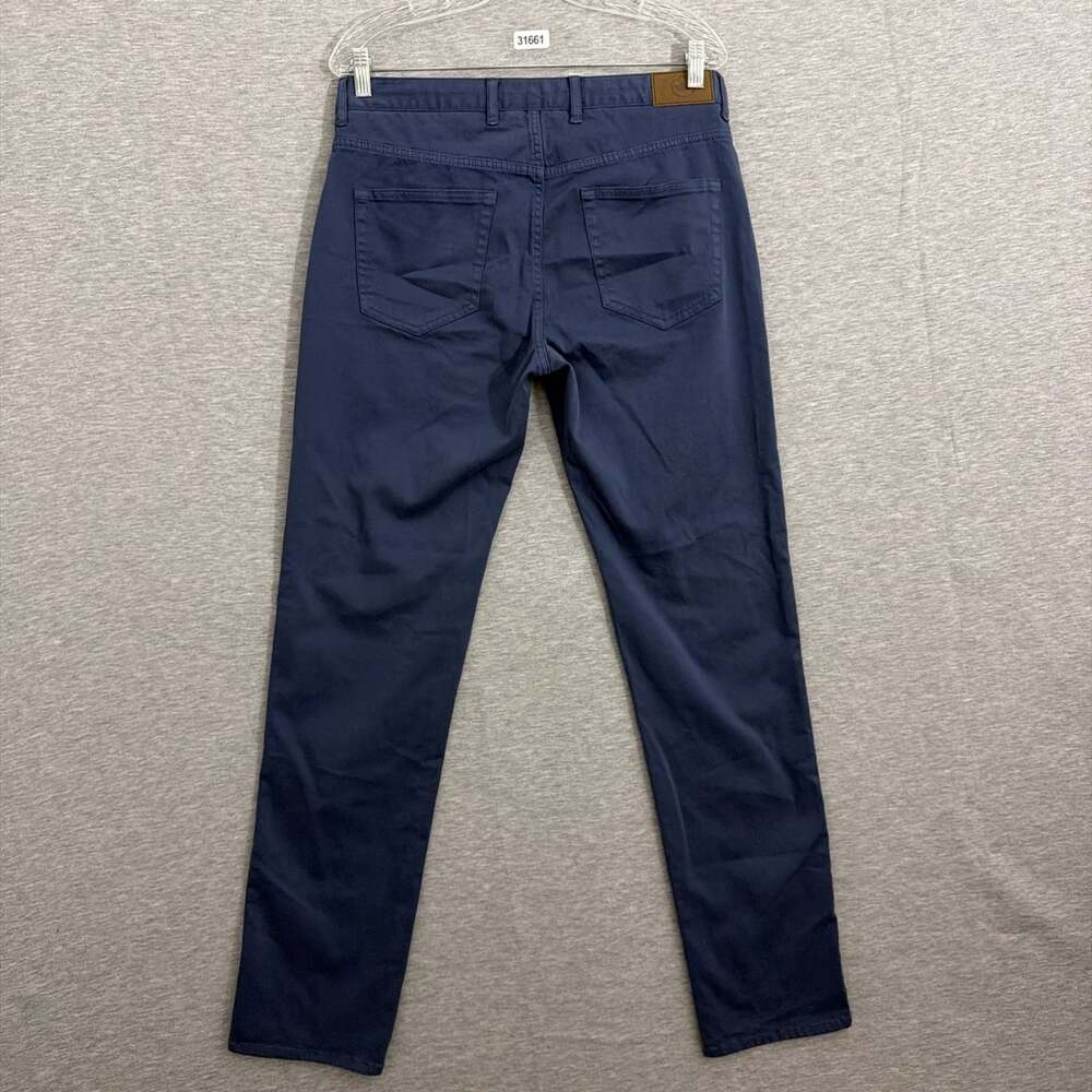 Peter Millar Mens 32 Navy Ultimate Sateen 5 Pocket Straight Leg Pants - Picture 2 of 13